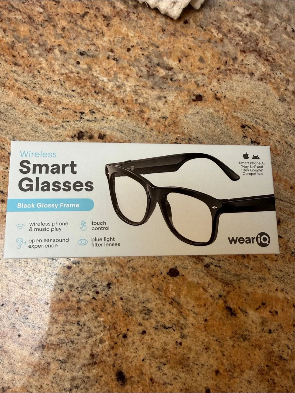 NEW BOX Wireless Smart Glasses - Black Glossy Frame